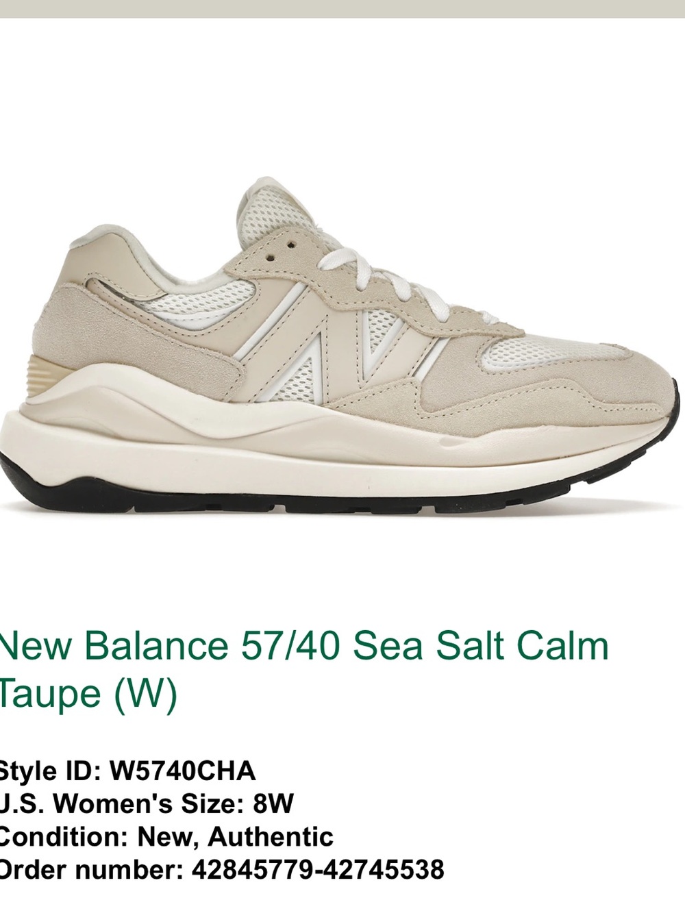 New Balance 57/40 Sea Salt Calm Taupe